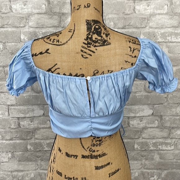 Shein Blue Cropped Top - Picture 2 of 6